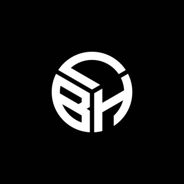 LBH harf logo tasarımı siyah arka planda. LBH yaratıcı harflerin baş harfleri logo kavramı. LBH harf tasarımı.