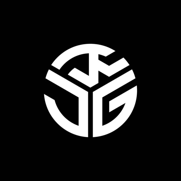 Дизайн Логотипа Kjg Чёрном Фоне Концепция Логотипа Креативными Инициалами Kjg — стоковый вектор