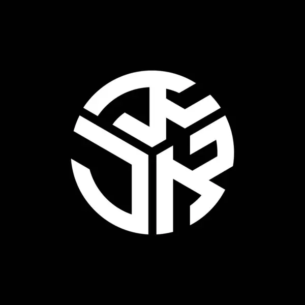 Kjk Lettera Logo Design Sfondo Nero Kjk Creativo Iniziali Lettera — Vettoriale Stock