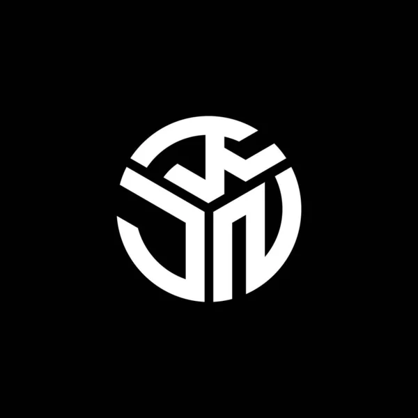 Kjn Letter Logo Design Black Background Kjn Creative Initials Letter — Stock Vector