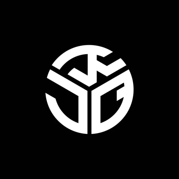 Kjq Buchstabe Logo Design Auf Schwarzem Hintergrund Kjq Kreative Initialen — Stockvektor