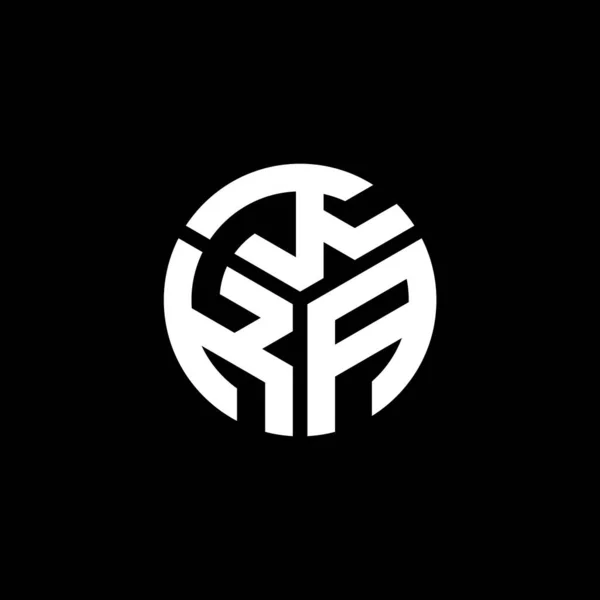 Diseño Del Logotipo Letra Kka Sobre Fondo Negro Kka Iniciales — Vector de stock