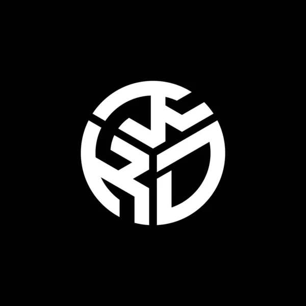 Kkd Lettre Logo Design Sur Fond Noir Kkd Initiales Créatives — Image vectorielle