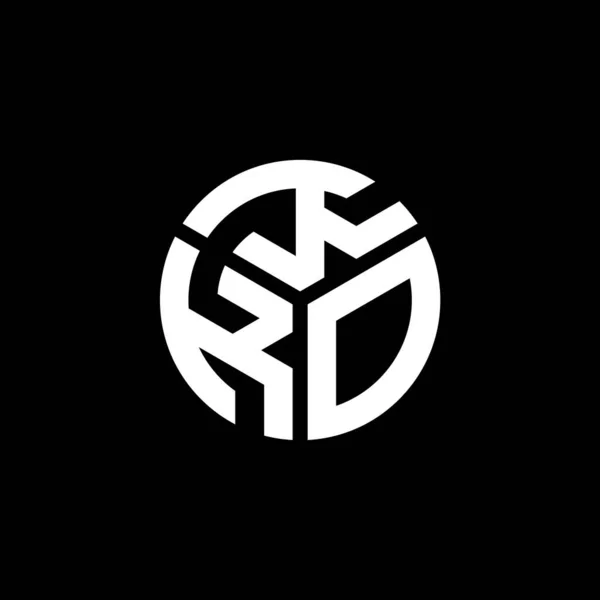 Siyah Arkaplanda Kko Harfi Logo Tasarımı Kko Yaratıcı Harflerin Baş — Stok Vektör