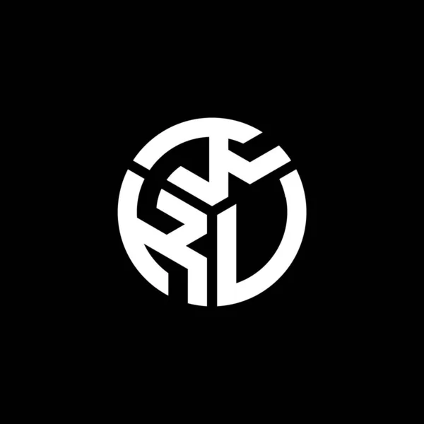 Diseño Del Logotipo Letra Kku Sobre Fondo Negro Kku Iniciales — Archivo Imágenes Vectoriales