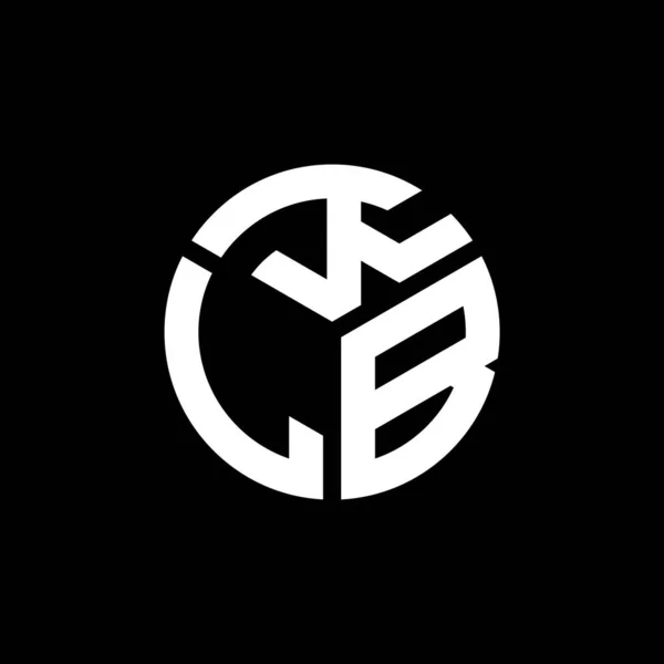 Klb Brev Logotyp Design Svart Bakgrund Klb Kreativa Initialer Brev — Stock vektor