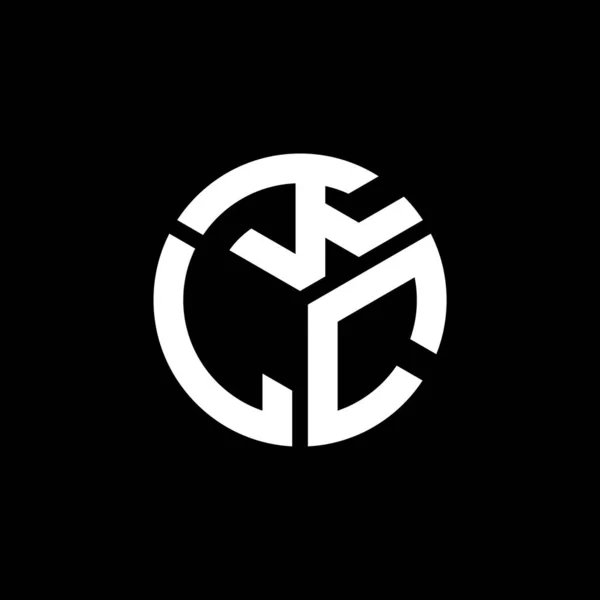 Diseño Del Logotipo Letra Klc Sobre Fondo Negro Klc Iniciales — Vector de stock