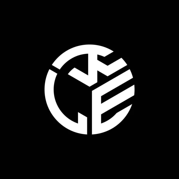 Kle Letter Logo Design Black Background Kle Creative Initials Letter — Stock Vector