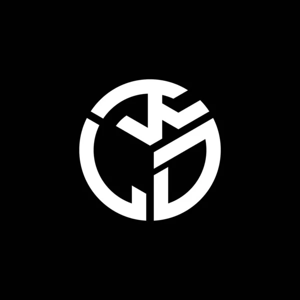 Projekt Logo Litery Kld Czarnym Tle Kld Twórcze Inicjały Koncepcja — Wektor stockowy