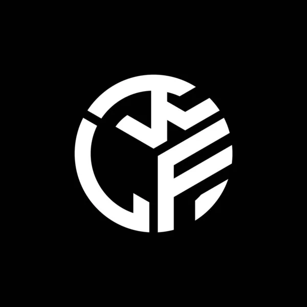 Klf Design Logotipo Carta Fundo Preto Klf Iniciais Criativas Conceito — Vetor de Stock