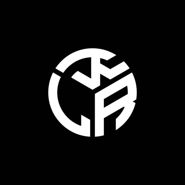 Σχεδιασμός Λογότυπου Γραμμάτων Klr Μαύρο Φόντο Δημιουργικά Αρχικά Klr Έννοια — Διανυσματικό Αρχείο