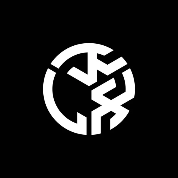 Logo Klx Disegno Lettera Sfondo Nero Klx Creativo Iniziali Lettera — Vettoriale Stock