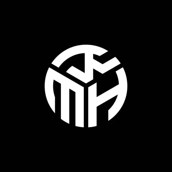 Projekt Logo Litery Kmh Czarnym Tle Kmh Twórcze Inicjały Koncepcja — Wektor stockowy