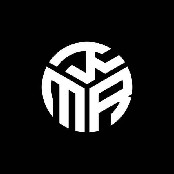 Kmr Schriftzug Logo Design Auf Schwarzem Hintergrund Kmr Kreative Initialen — Stockvektor