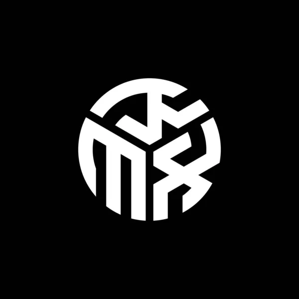 Diseño Del Logotipo Letra Kmx Sobre Fondo Negro Kmx Iniciales — Vector de stock