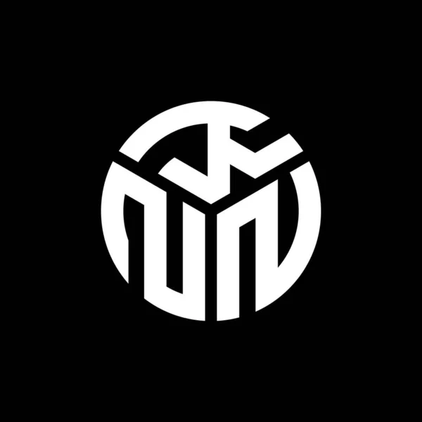 Diseño Del Logotipo Letra Knn Sobre Fondo Negro Knn Iniciales — Vector de stock