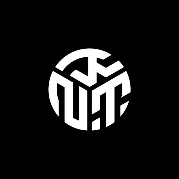 Knt Letter Logo Design Black Background Knt Creative Initials Letter — Stock Vector
