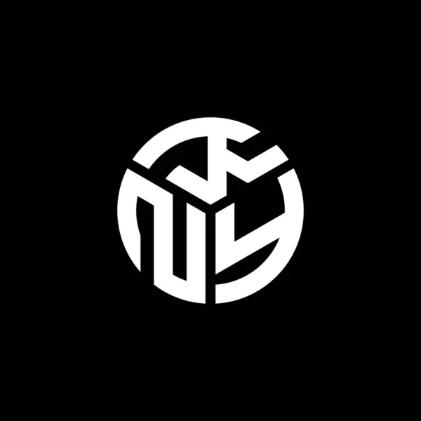 Kny Letter Logo Design Auf Schwarzem Hintergrund Kny Kreative Initialen — Stockvektor