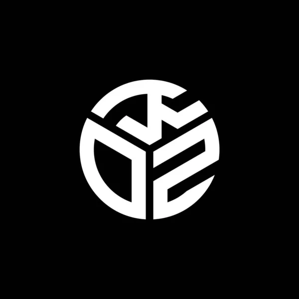 Koz Letter Logo Design Black Background Koz Creative Initials Letter — Stock Vector