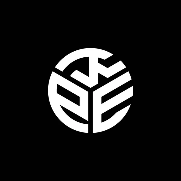 Projeto Logotipo Carta Kpe Fundo Preto Kpe Iniciais Criativas Conceito —  Vetores de Stock