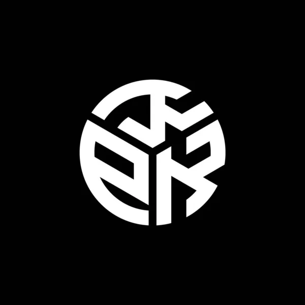Siyah Arkaplanda Kpk Harf Logosu Tasarımı Kpk Yaratıcı Harflerin Baş — Stok Vektör
