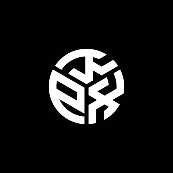 黒の背景にKpx文字のロゴデザイン Kpxクリエイティブイニシャルレターロゴコンセプト Kpx文字デザイン — ストックベクタ