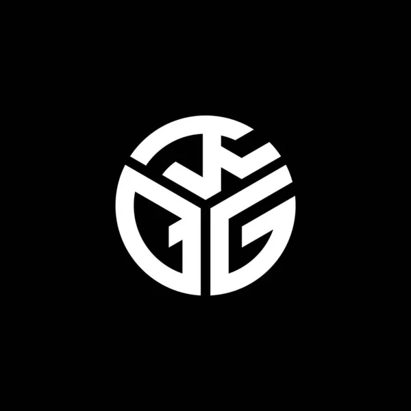 Σχεδιασμός Λογότυπου Γραμμάτων Kqg Μαύρο Φόντο Έννοια Λογοτύπου Δημιουργικά Αρχικά — Διανυσματικό Αρχείο