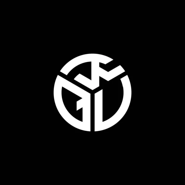 Kqv Schriftzug Logo Design Auf Schwarzem Hintergrund Kqv Kreative Initialen — Stockvektor