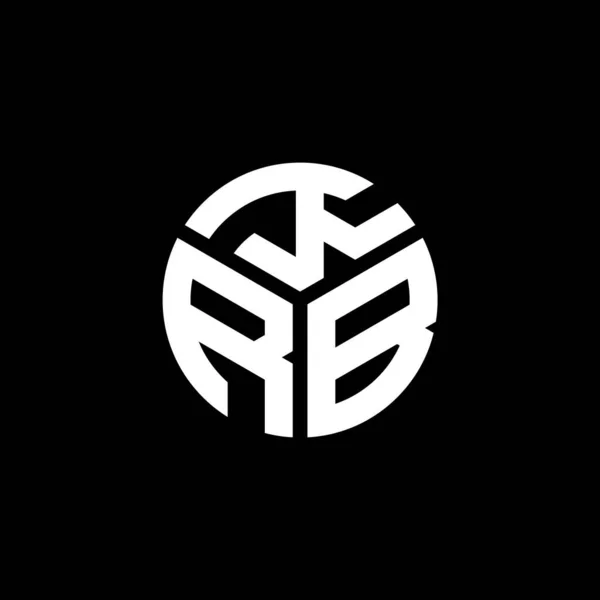 Projekt Logo Litery Krb Czarnym Tle Kreatywne Inicjały Krb Koncepcja — Wektor stockowy