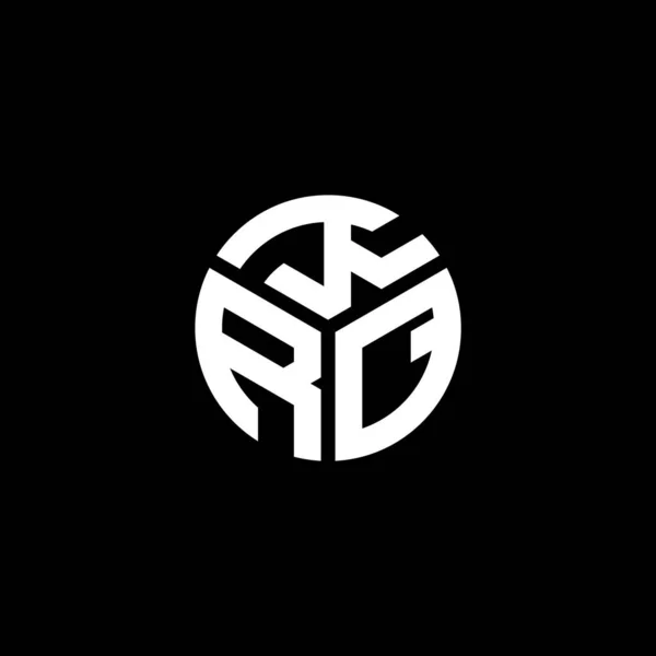 Projekt Logo Litery Krq Czarnym Tle Kreatywne Inicjały Krq Koncepcja — Wektor stockowy