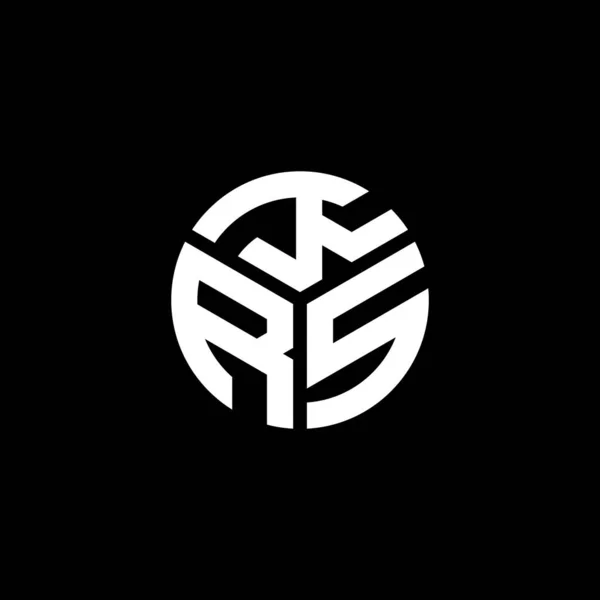Krs Lettre Logo Design Sur Fond Noir Krs Initiales Créatives — Image vectorielle
