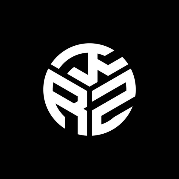 Krz Letter Logo Design Auf Schwarzem Hintergrund Krz Kreative Initialen — Stockvektor