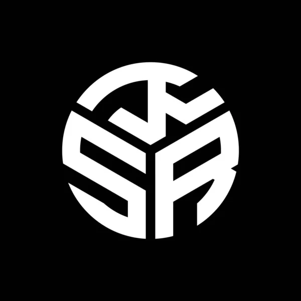 Ksr Lettre Logo Design Sur Fond Noir Ksr Initiales Créatives — Image vectorielle