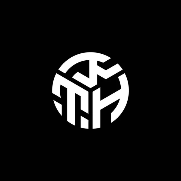 Дизайн Логотипа Kth Чёрном Фоне Kth Креативные Инициалы Буквенная Концепция — стоковый вектор