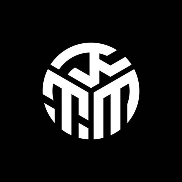 Ktm Schriftzug Logo Design Auf Schwarzem Hintergrund Ktm Kreative Initialen — Stockvektor