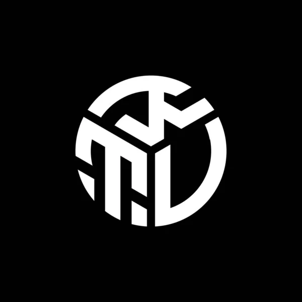 Siyah Arkaplanda Ktv Harf Logosu Tasarımı Ktv Yaratıcı Harflerin Baş — Stok Vektör
