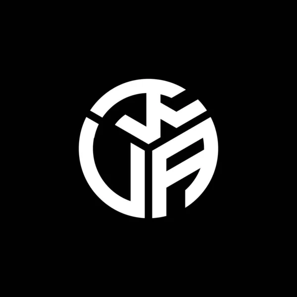 Kua Letter Logo Design Auf Schwarzem Hintergrund Kua Kreative Initialen — Stockvektor