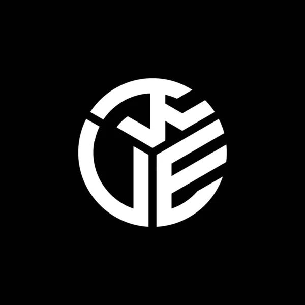 Diseño Del Logotipo Letra Kue Sobre Fondo Negro Kue Iniciales — Vector de stock