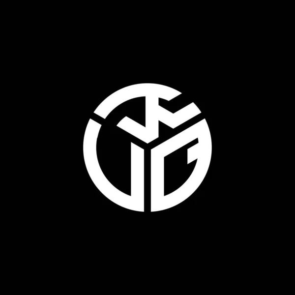 Kuq Brev Logotyp Design Svart Bakgrund Kuq Kreativa Initialer Brev — Stock vektor