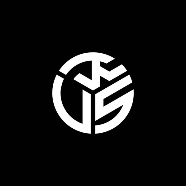 Kus Letter Logo Design Auf Schwarzem Hintergrund Kus Kreative Initialen — Stockvektor