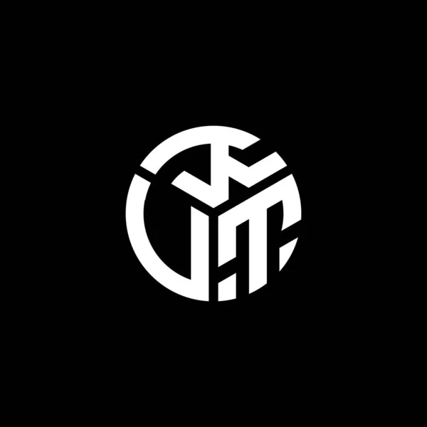 Diseño Del Logotipo Letra Kut Sobre Fondo Negro Kut Iniciales — Archivo Imágenes Vectoriales