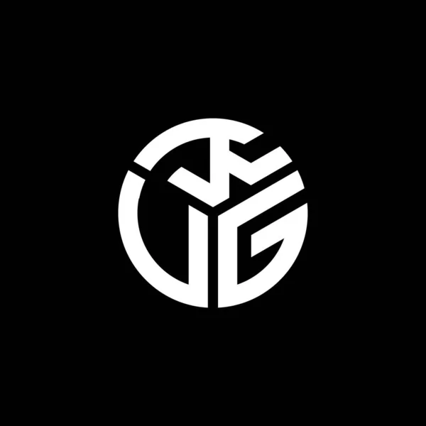 Diseño Del Logotipo Letra Kvg Sobre Fondo Negro Kvg Iniciales — Vector de stock