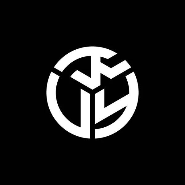 Projekt Logo Litery Kvy Czarnym Tle Kvy Twórcze Inicjały Koncepcja — Wektor stockowy
