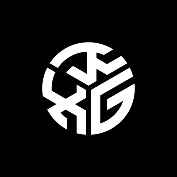 Diseño Del Logotipo Letra Kxg Sobre Fondo Negro Kxg Iniciales — Archivo Imágenes Vectoriales
