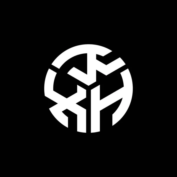 Kxh Дизайн Логотипу Літер Чорному Тлі Kxh Творчі Ініціали Букви — стоковий вектор