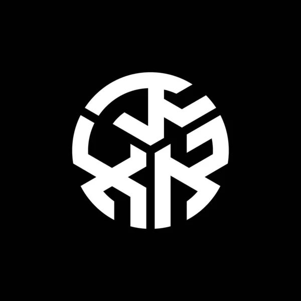 Kxk Design Logotipo Carta Fundo Preto Kxk Iniciais Criativas Conceito — Vetor de Stock