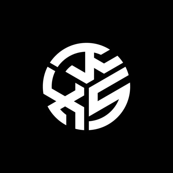 Дизайн Логотипа Kxs Чёрном Фоне Kxs Креативные Инициалы Буквенная Концепция — стоковый вектор