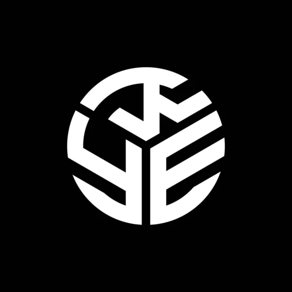 Kye Γράμμα Σχέδιο Λογότυπο Μαύρο Φόντο Kye Δημιουργική Αρχικά Γράμμα — Διανυσματικό Αρχείο