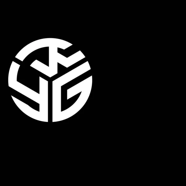 Kyg Brev Logotyp Design Svart Bakgrund Kyg Kreativa Initialer Brev — Stock vektor