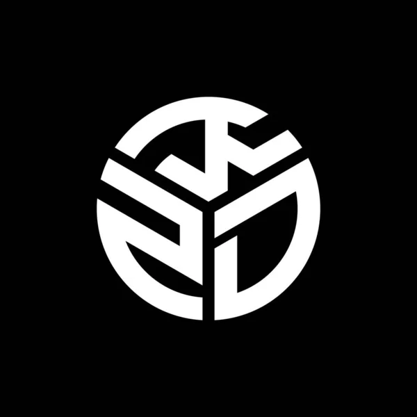 Logo Desain Huruf Kzd Pada Latar Belakang Hitam Kzd Kreatif - Stok Vektor
